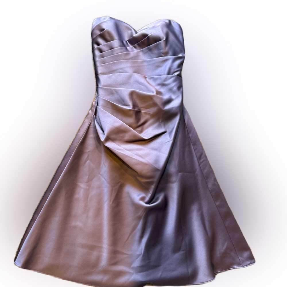 Alfred Angelo Victorian Lilac Strapless Dress With Tie Up Back Closure 3/4
